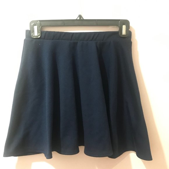 Navy Blue Circle Skirt - Picture 1 of 3